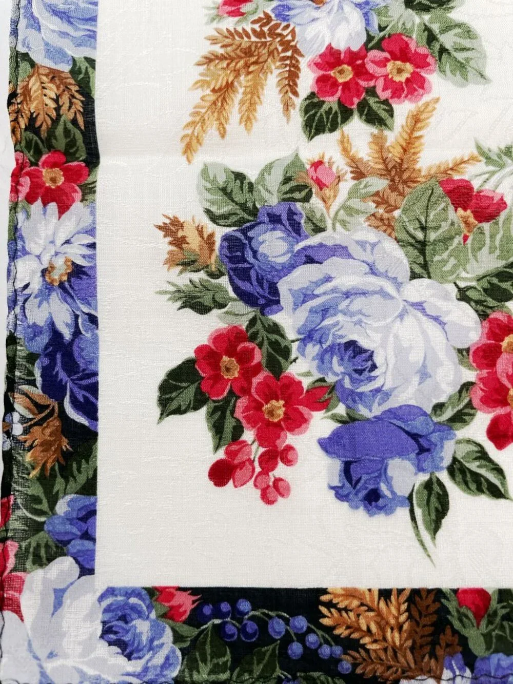 New With Tags Yves Saint Laurent Floral Cotton Scarf - Picture 11 of 14